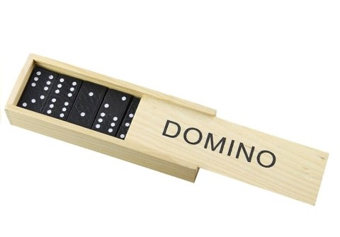 Gra Domino w Drewnianym Pudełku 28 Elementy LEAN TOYS