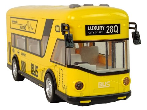 Autobus Miejski Żółty Z Napędem Frykcyjnym 1:18 LEAN Toys