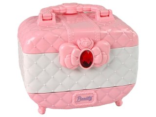 Zestaw Piękności w Kuferku Cienie Lakiery Różowy Biały LEAN Toys