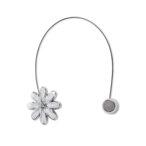 UPINACZ DEKORACYJNY Z MAGNESEM 5 X 14 CM BIAŁY EUROFIRANY