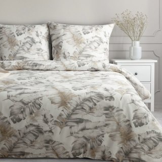 KOMPLET POŚCIELI BAWEŁNIANEJ LAYLA 220 X 200 CM BIAŁY EUROFIRANY