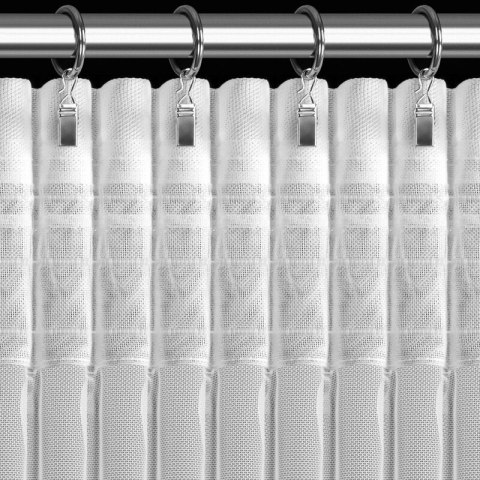 ZASŁONA GOTOWA ROSES 2 NA TAŚMIE 140 X 270 CM BIAŁY EUROFIRANY