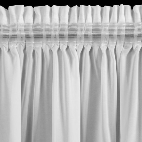 ZASŁONA GOTOWA ROSES 7 NA TAŚMIE 140 X 270 CM BIAŁY EUROFIRANY