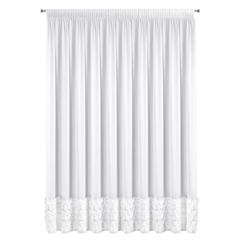 ZASŁONA GOTOWA ROSES 7 NA TAŚMIE 350 X 270 CM BIAŁY EUROFIRANY