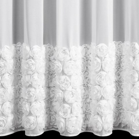 ZASŁONA GOTOWA ROSES 7 NA TAŚMIE 350 X 270 CM BIAŁY EUROFIRANY