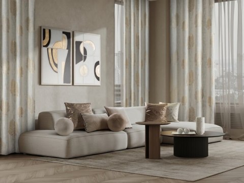 ZASŁONA GOTOWA SALINA 140 X 250 CM NATURALNY EUROFIRANY