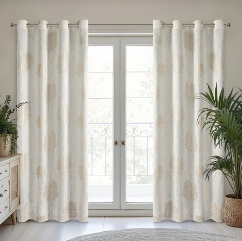 ZASŁONA GOTOWA SALINA 140 X 250 CM NATURALNY EUROFIRANY