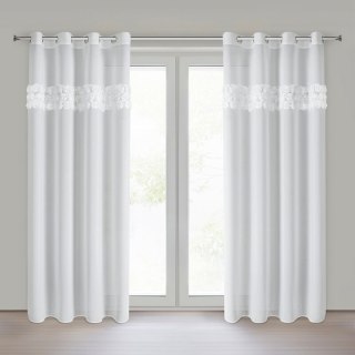 ZASŁONA GOTOWA ROSES 9 140 X 250 CM BIAŁY EUROFIRANY