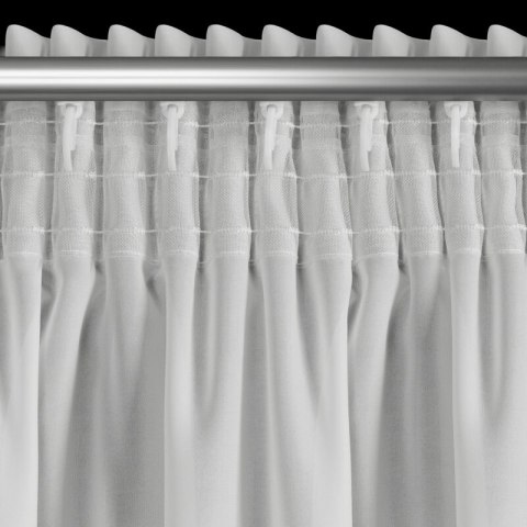 ZASŁONA GOTOWA ROSES NA TAŚMIE 140 X 270 CM BIAŁY EUROFIRANY