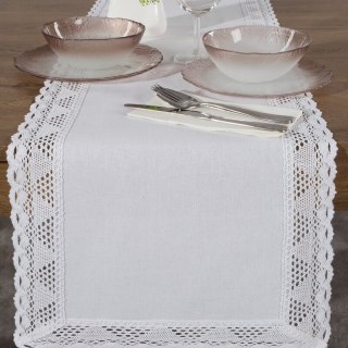 OBRUS NATALY 40 X 140 CM BIAŁY EUROFIRANY