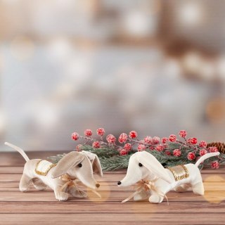 OZDOBA ŚWIĄTECZNA 555 20 X 6 X 8 CM KREMOWY EUROFIRANY