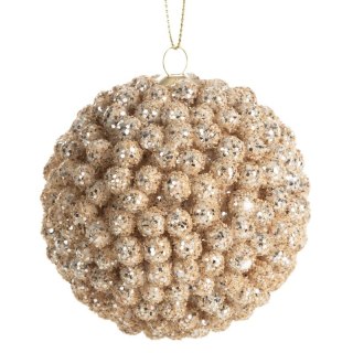 BOMBKA CHOINKOWA O 8 CM JASNOBRĄZOWY EUROFIRANY