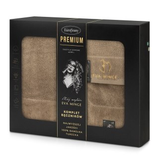 KOMPLET RĘCZNIKÓW GAJA 46 X 36 X 7 CM BEŻOWY EUROFIRANY