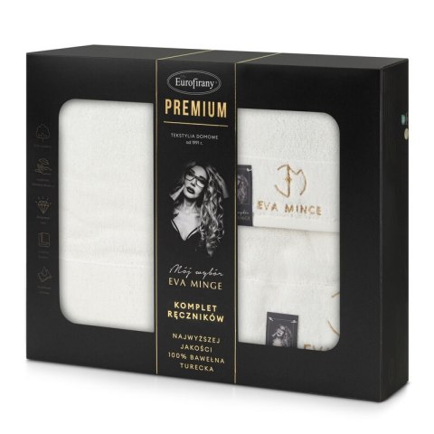 KOMPLET RĘCZNIKÓW GAJA 46 X 36 X 7 CM KREMOWY EUROFIRANY