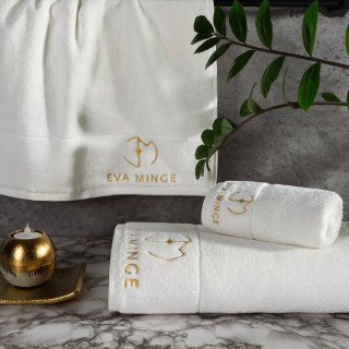 KOMPLET RĘCZNIKÓW GAJA 46 X 36 X 7 CM KREMOWY EUROFIRANY