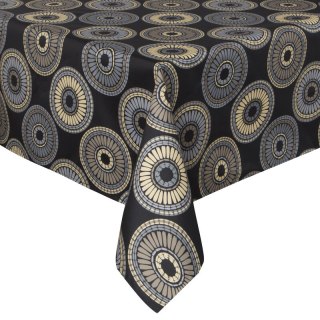 OBRUS GARDEN 140 X 220 CM CZARNY EUROFIRANY