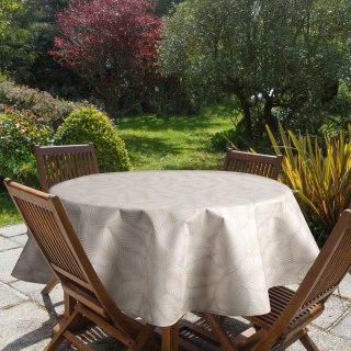 OBRUS GARDEN O 150 CM BEŻOWY EUROFIRANY