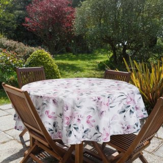 OBRUS GARDEN O 150 CM BIAŁY EUROFIRANY