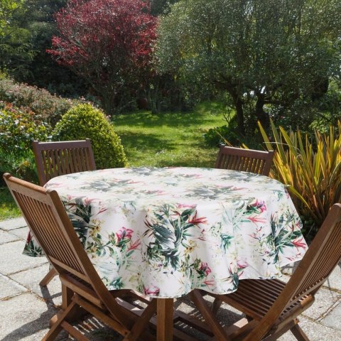 OBRUS GARDEN O 150 CM BIAŁY EUROFIRANY