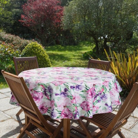OBRUS GARDEN O 150 CM RÓŻOWY EUROFIRANY