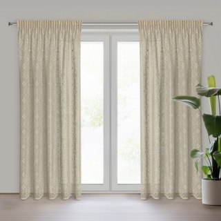 ZASŁONA GOTOWA NELA NA TAŚMIE 140 X 270 CM JASNOBEŻOWY EUROFIRANY