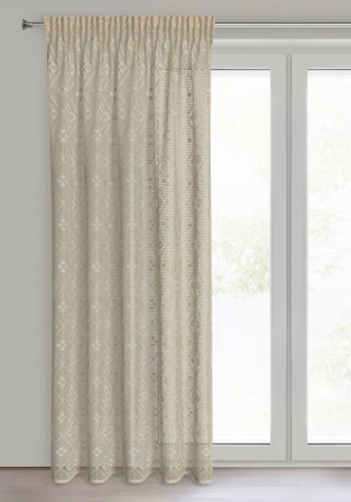 ZASŁONA GOTOWA NELA NA TAŚMIE 140 X 270 CM JASNOBEŻOWY EUROFIRANY