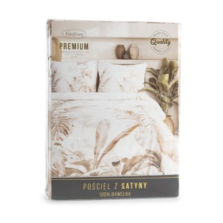 KOMPLET POŚCIELI SATYNOWEJ PREMIUM25 140 X 200 CM BIAŁY EUROFIRANY