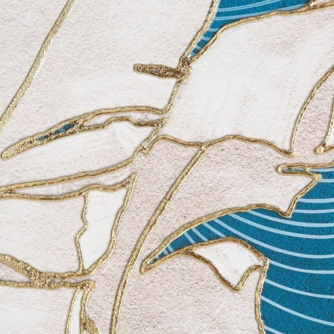 OBRAZ 677 50 X 70 CM TURKUSOWY EUROFIRANY