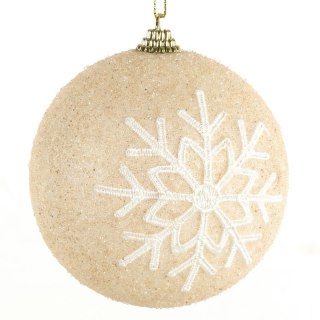 BOMBKA CHOINKOWA O 10 CM KREMOWY EUROFIRANY