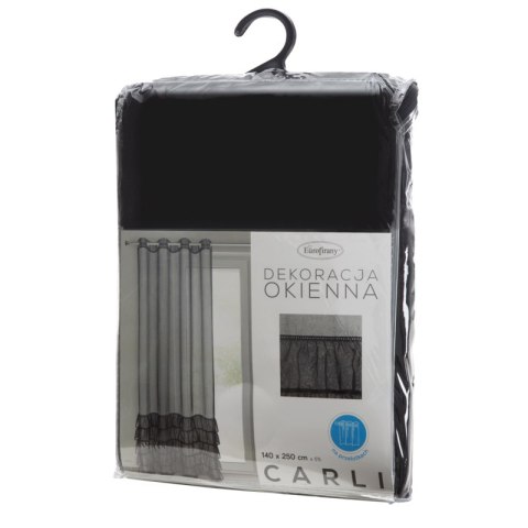 FIRANA GOTOWA CARLI 140 X 250 CM CZARNY EUROFIRANY