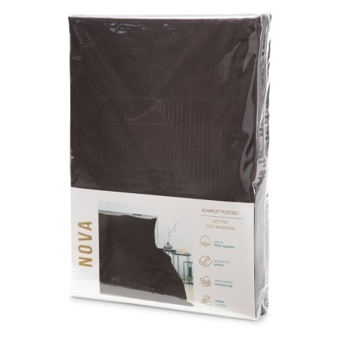 KOMPLET POŚCIELI NOVA3 160 X 200 CM BRĄZOWY EUROFIRANY