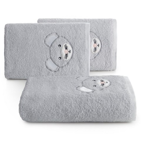 RĘCZNIK DZIECIĘCY BABY71 100 X 100 CM SREBRNY EUROFIRANY