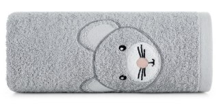RĘCZNIK DZIECIĘCY BABY71 70 X 140 CM SREBRNY EUROFIRANY