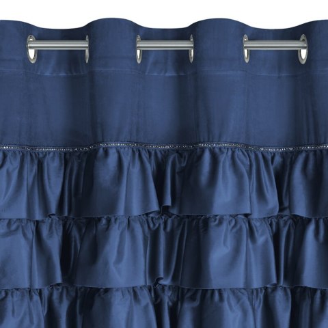 ZASŁONA GOTOWA SAMI 140 X 250 CM GRANATOWY EUROFIRANY