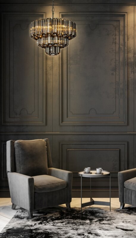 LAMPA DANA (2) O 43 X 150 CM GRAFITOWY EUROFIRANY