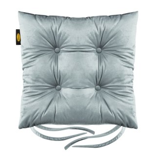 PODUSZKA NA KRZESŁO "VELVET" 40 X 40 X 8 CM SREBRNY EUROFIRANY