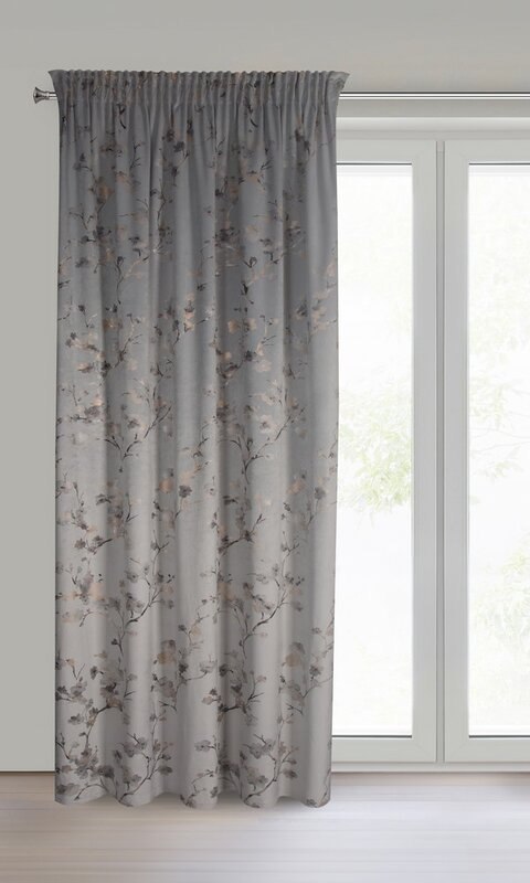 ZASŁONA GOTOWA SELENA NA TAŚMIE 140 X 270 CM SREBRNY EUROFIRANY