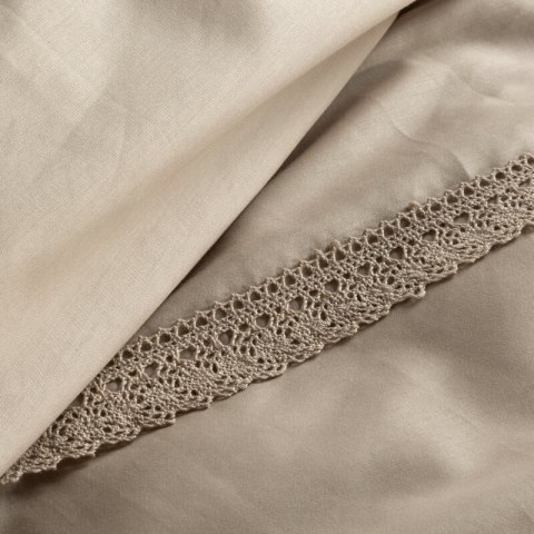 KOMPLET POŚCIELI RETRO 5 160 X 200 CM BEŻOWY EUROFIRANY