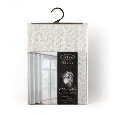 ZASŁONA GOTOWA TIFFANY 135 X 250 CM KREMOWY EUROFIRANY