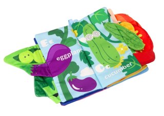 Książeczka Miękka Warzywa Szeleszcząca Piszcząca Kolorowa Dla Niemowląt LEAN TOYS