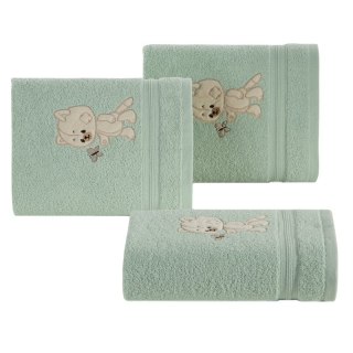 RĘCZNIK DZIECIĘCY BABY66 100 X 100 CM MIĘTOWY EUROFIRANY