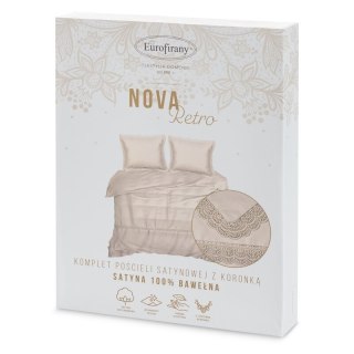 KOMPLET POŚCIELI RETRO 6 220 X 200 CM BEŻOWY EUROFIRANY