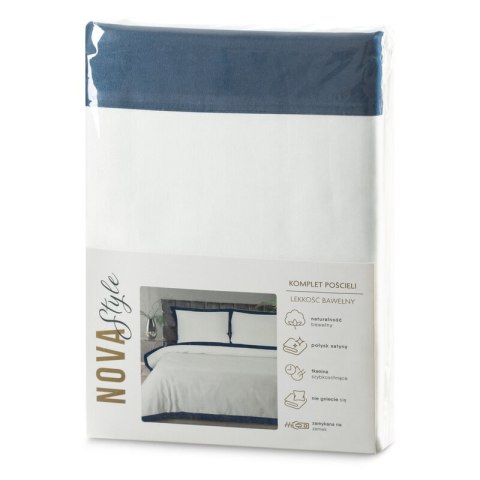 KOMPLET POŚCIELI LAURA 220 X 200 CM BIAŁY EUROFIRANY