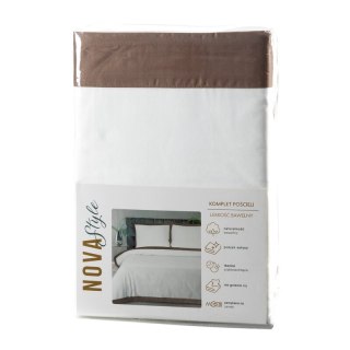 KOMPLET POŚCIELI LAURA 220 X 200 CM BIAŁY EUROFIRANY