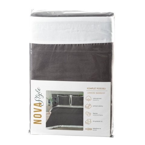 KOMPLET POŚCIELI LAURA 220 X 200 CM POPIELATY EUROFIRANY