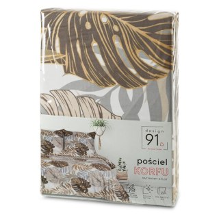 POŚCIEL D91 KORFU 140 X 200 CM BEŻOWY EUROFIRANY