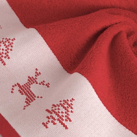 RĘCZNIK ŚWIATECZNY NOEL02 70 X 140 CM CZERWONY EUROFIRANY