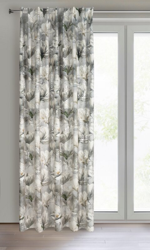 ZASŁONA GOTOWA SANDY NA TAŚMIE 140 X 300 CM STALOWY EUROFIRANY