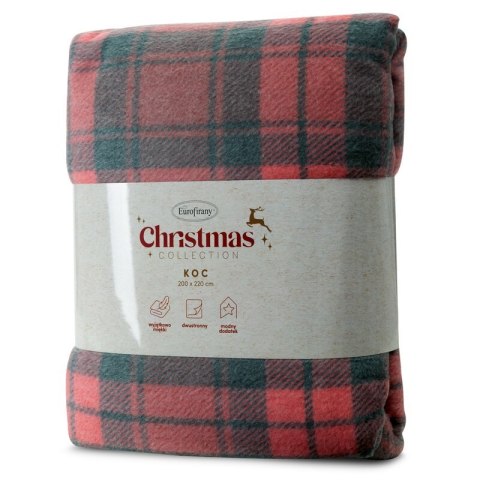 KOC ŚWIĄTECZNY CHERRY 200 X 220 CM CZERWONY EUROFIRANY