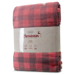 KOC ŚWIĄTECZNY RUDOLF 200 X 220 CM CZERWONY EUROFIRANY